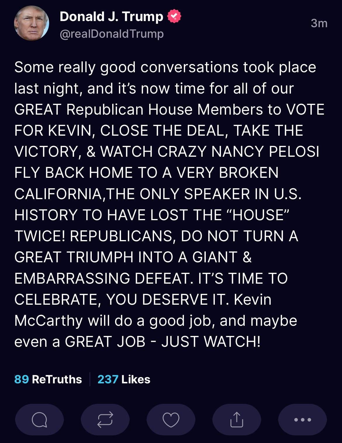 Trump endorses McCarthy for Speaker : r/YAPms