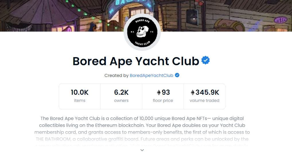 bored ape yacht club 93eth