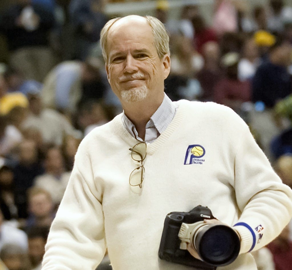Frank McGrath took photos for the Pacers for decades.