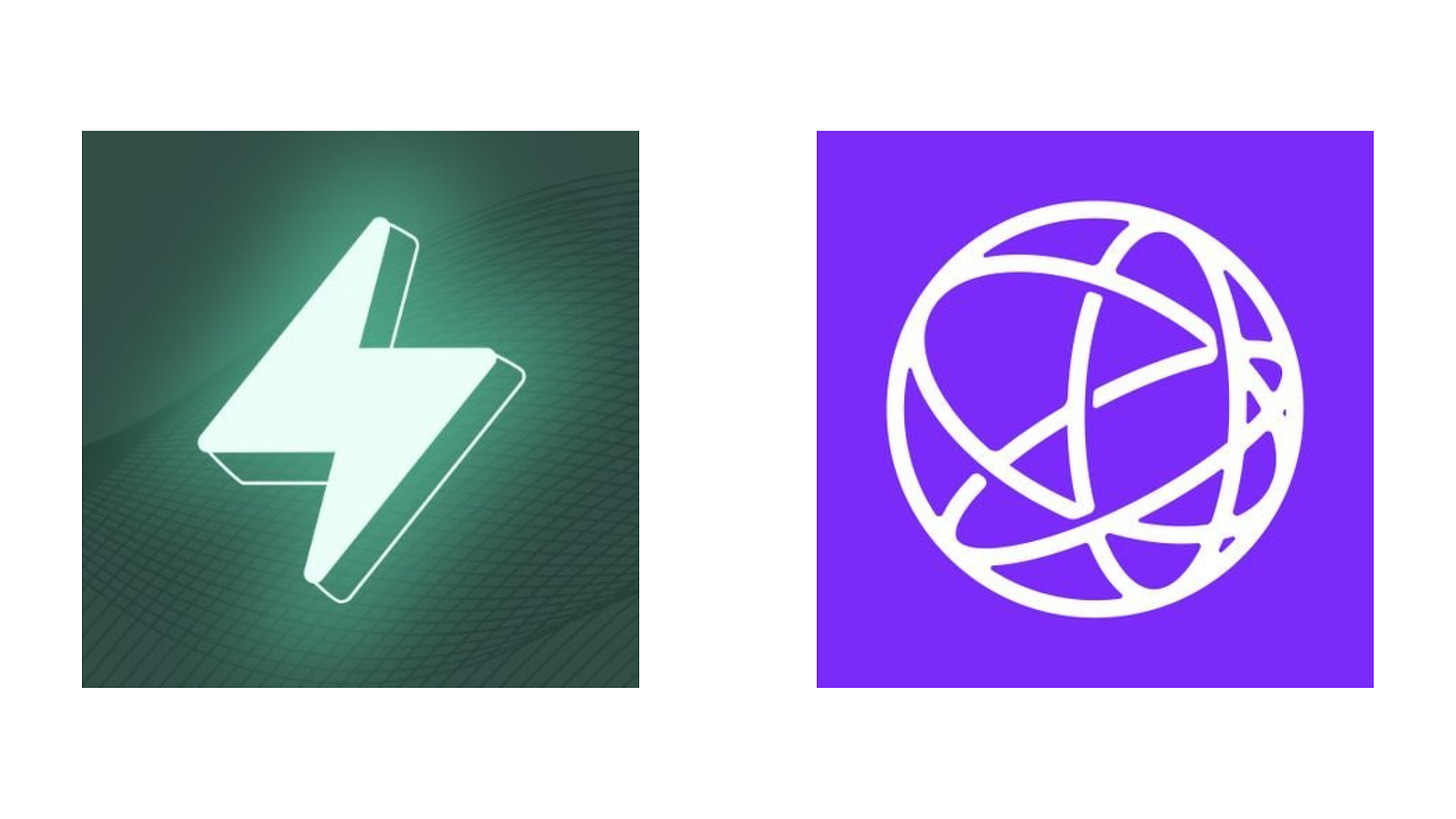 Fuel Network(solda) ve Celestia(sağda) logoları