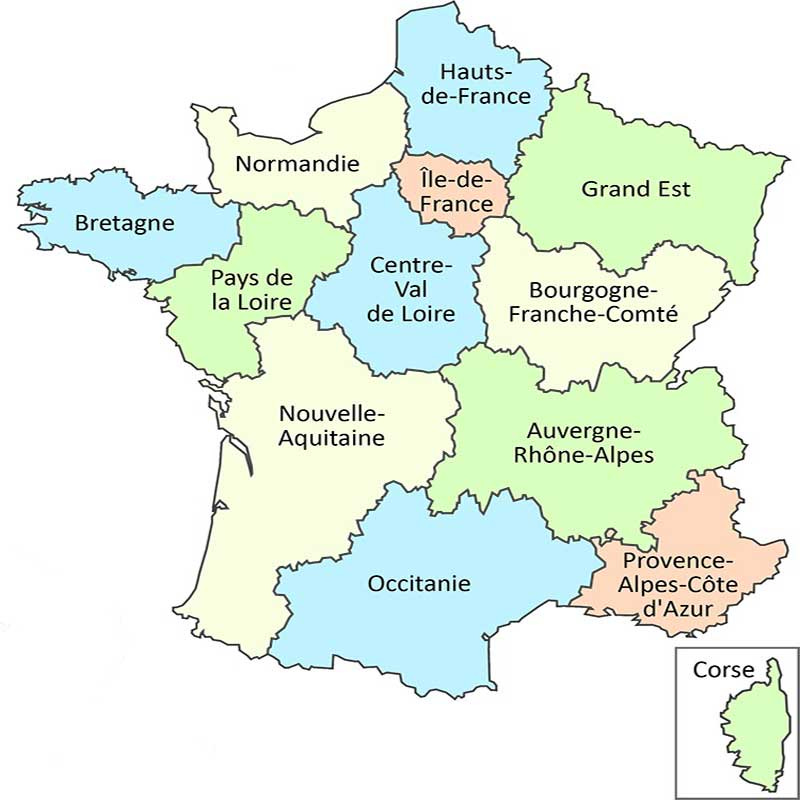 France at a glance | The regions of France - The Good Life France