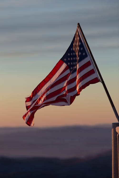 Free Shallow Photography of Usa Flag Stock Photo