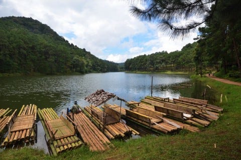 How about some bamboo rafting at Pang Oung? Photo: Mark Ord
