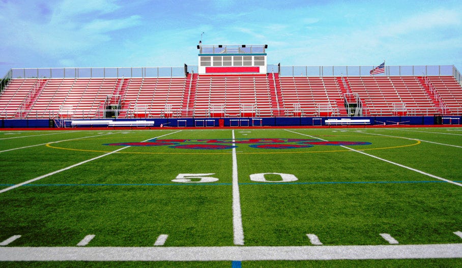 High school football field