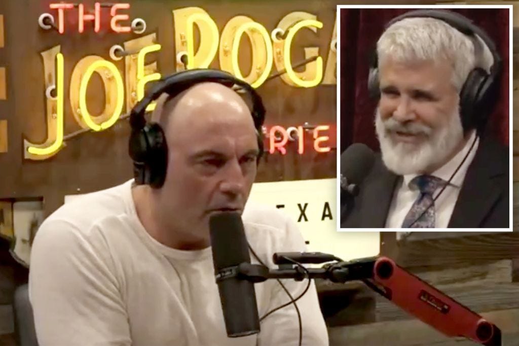 Image of Dr. Malone on Joe Rogan discussing this mass formation phenomenon