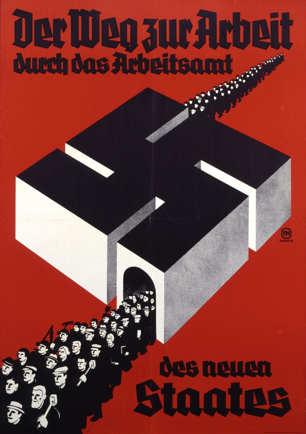 Exponat: Plakat zur Arbeitsbeschaffung, 1934