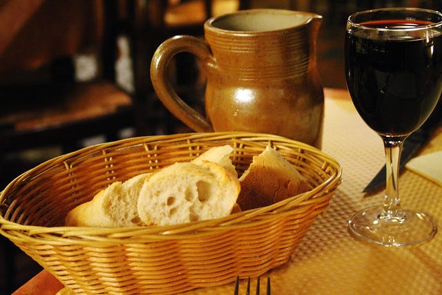 bread, water and wine | Flickr - Photo Sharing!