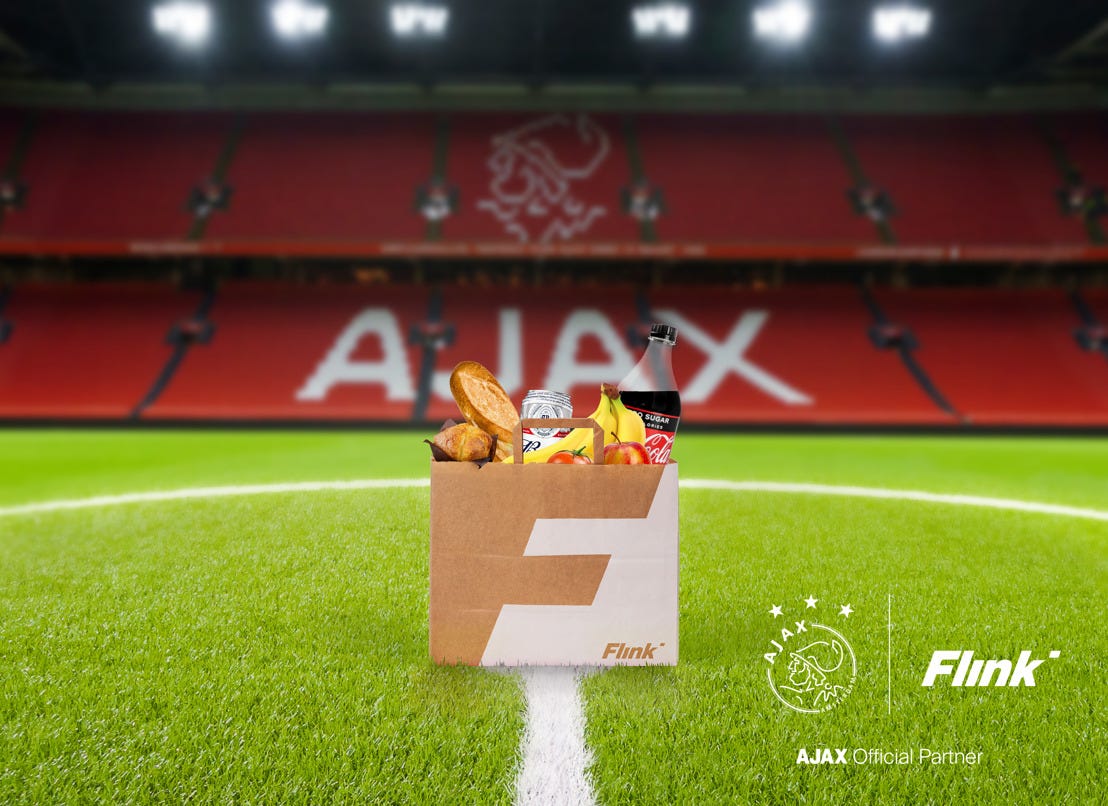 Quick delivery brand Flink new Official Partner AFC Ajax