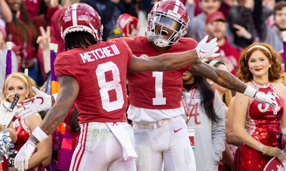 Top WR prospects put on a show as Alabama escapes vs. Arkansas | The Draft  Wire