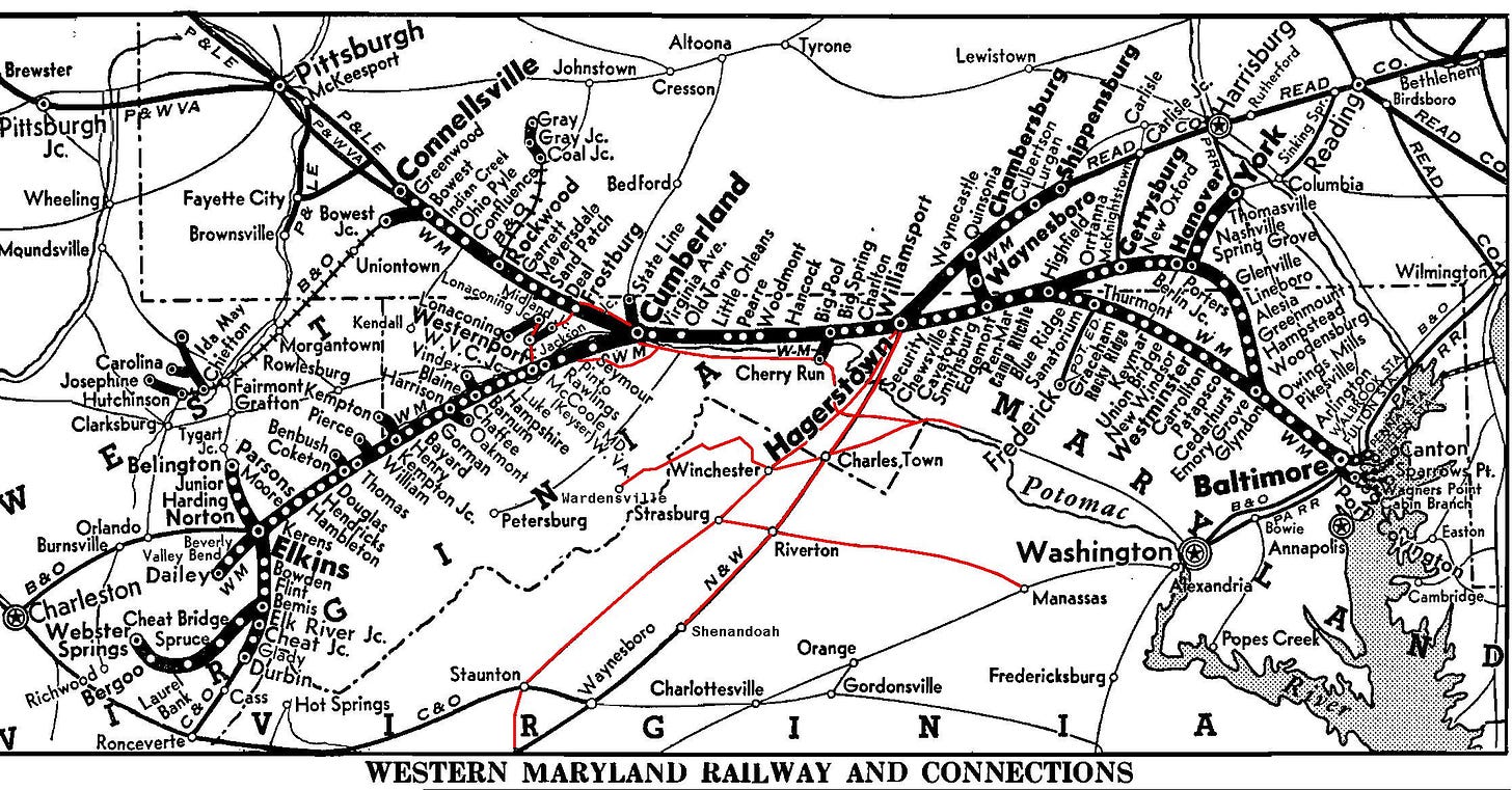 Western Maryland Railway's West Sub