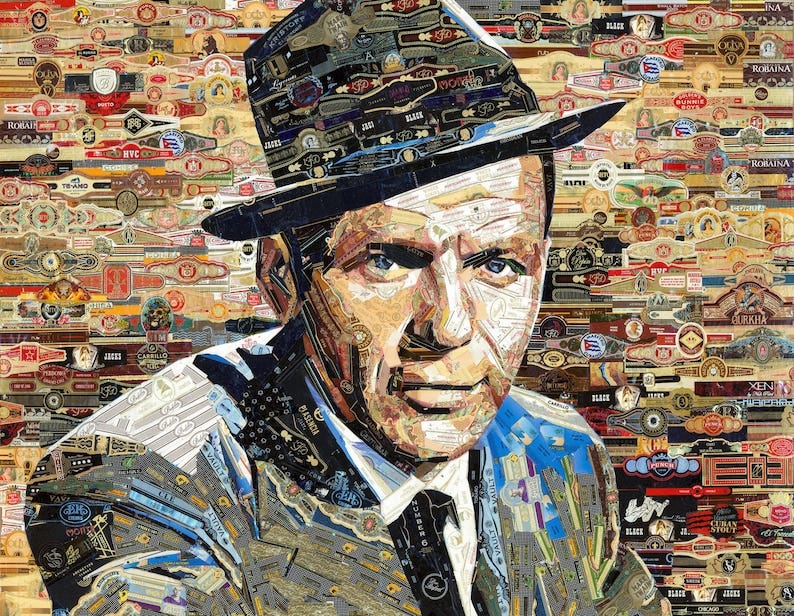 Cigar art Frank Sinatra collage image 1