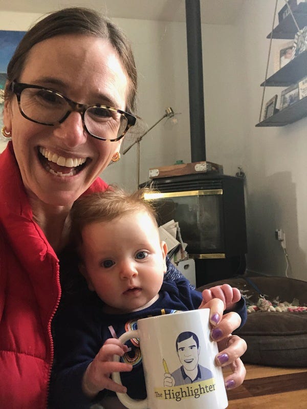 Loyal reader Hazel and her mother Marni love their new Highlighter Mug. You too can experience this joy! www.highlighter.cc/store/mug