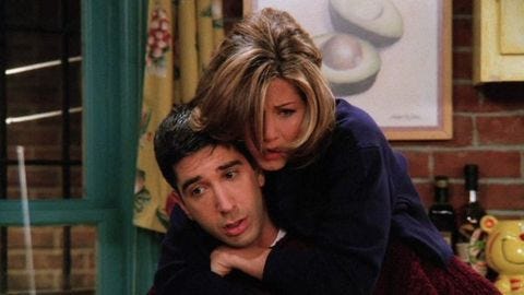 Ross and Rachel hugging 