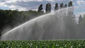Sprinkler System Irrigating A Field Of Maize Loiret France Stock Video -  Download Video Clip Now - iStock