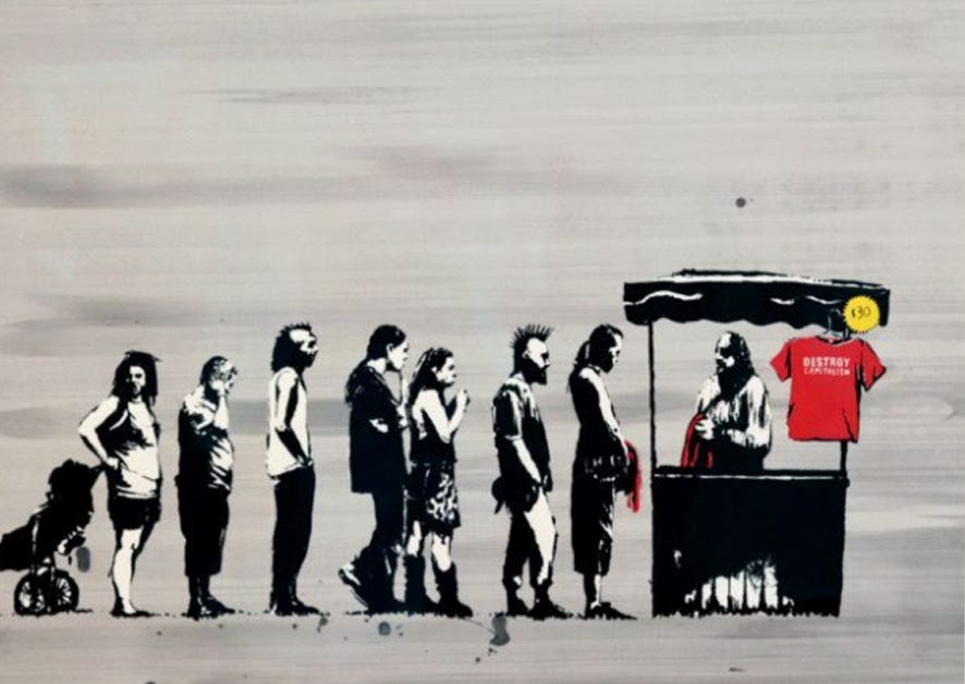 Festival (Destroy Capitalism) by Banksy for Sale | Guy Hepner NYC