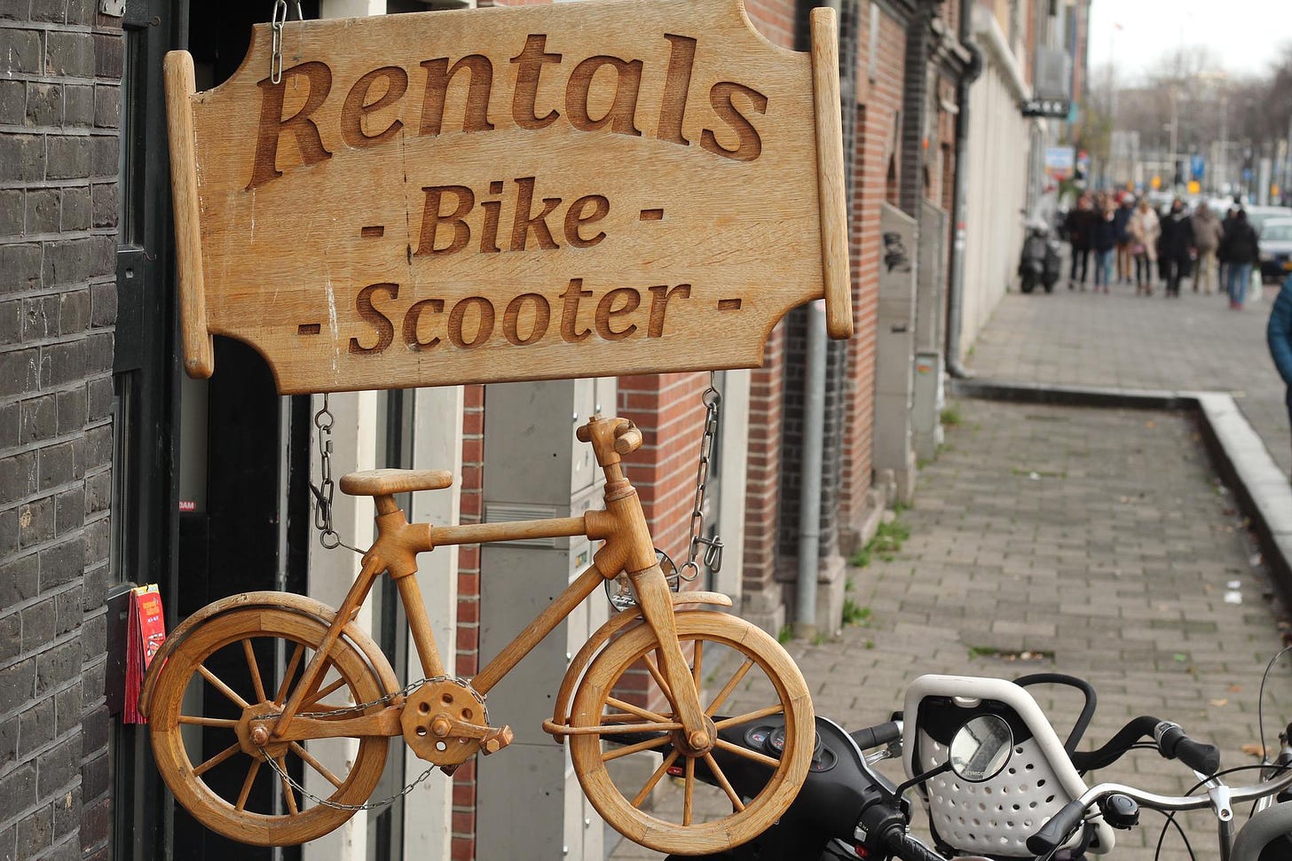 Bike-Scooter-Rental Sign