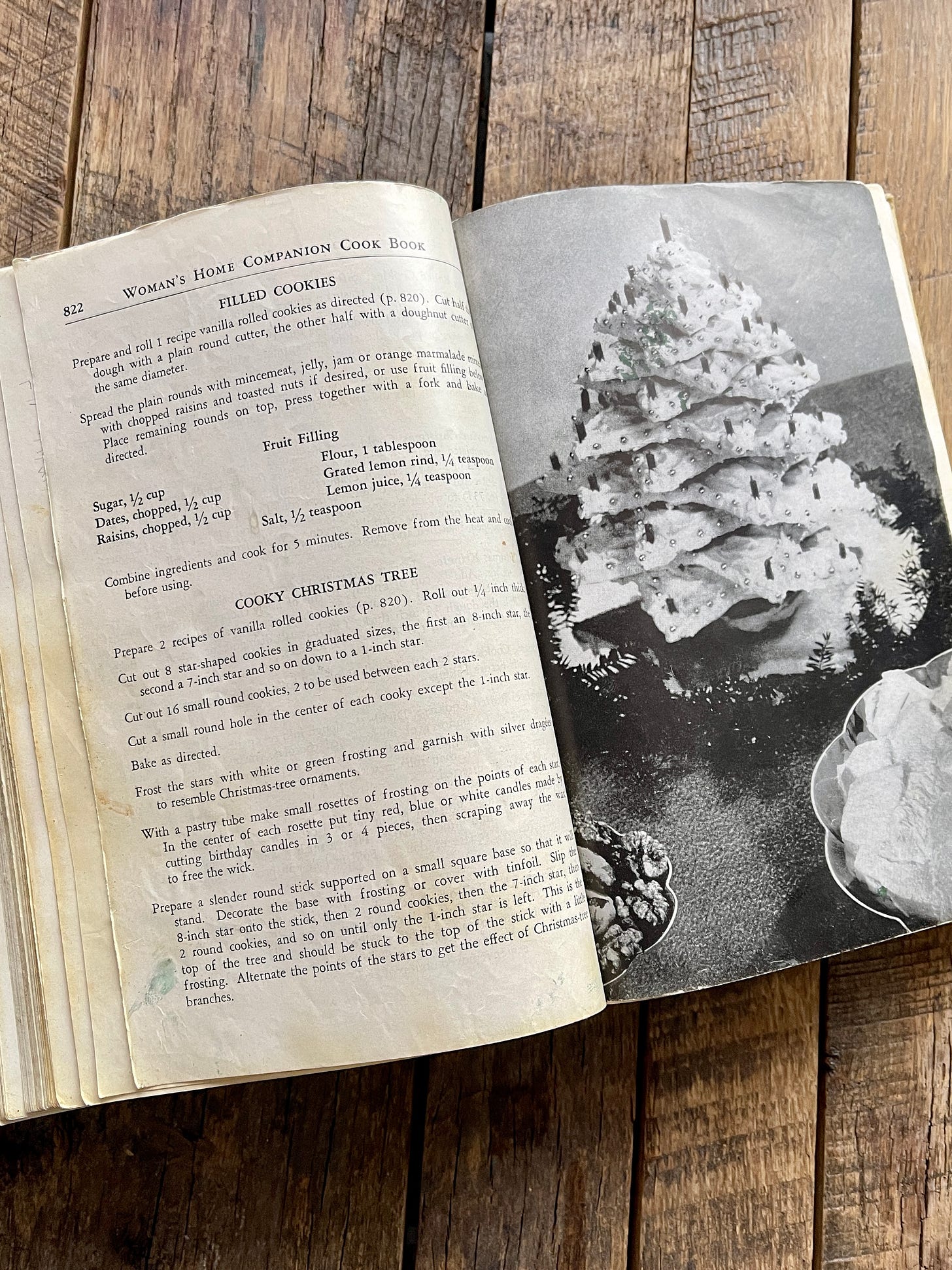 Woman's Home Companion Cookbook Cooky Christmas Tree pages