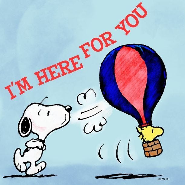 I'm always here for you❤️ | Snoopy love, Snoopy quotes, Snoopy funny