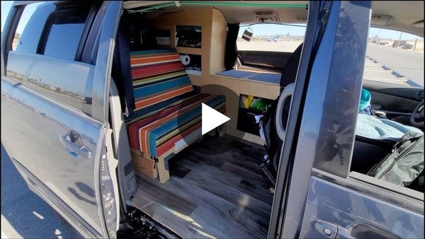 I live in a Minivan. Tiny Home Camper Tour! Stealth, Off-Grid, Solar, Off-Road, Lifted