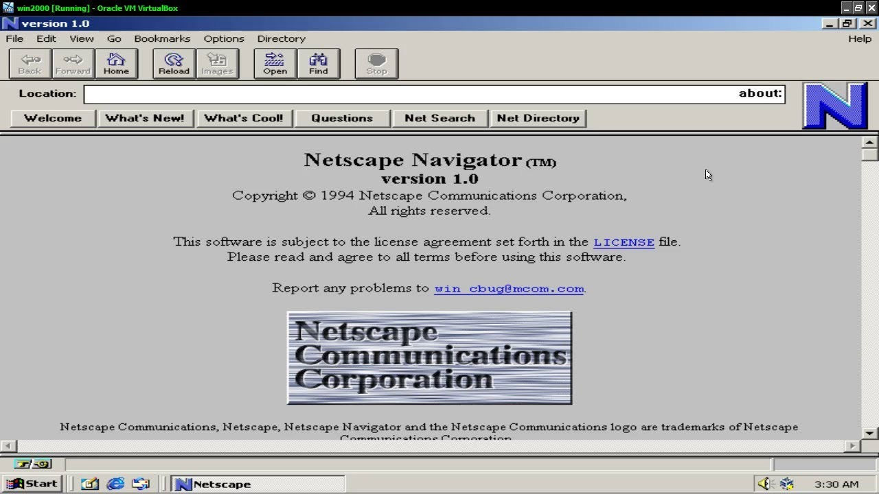 Netscape Navigator 1.0 - YouTube