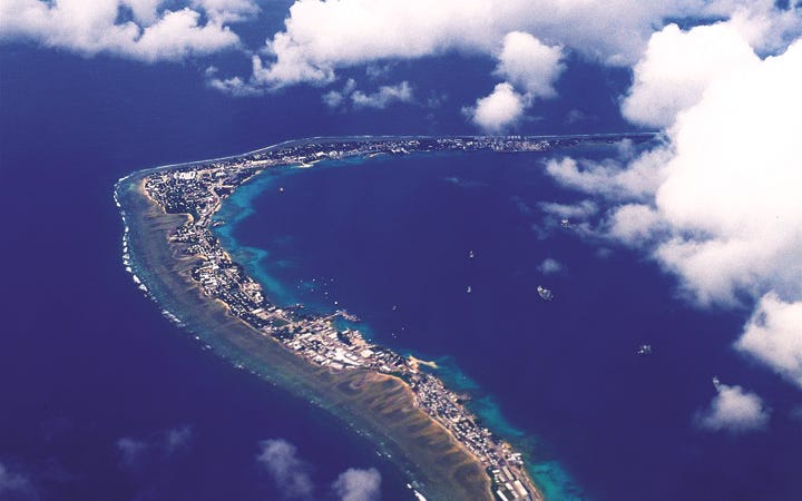 Majuro Atoll which houses more than half of the Marshall Islands population