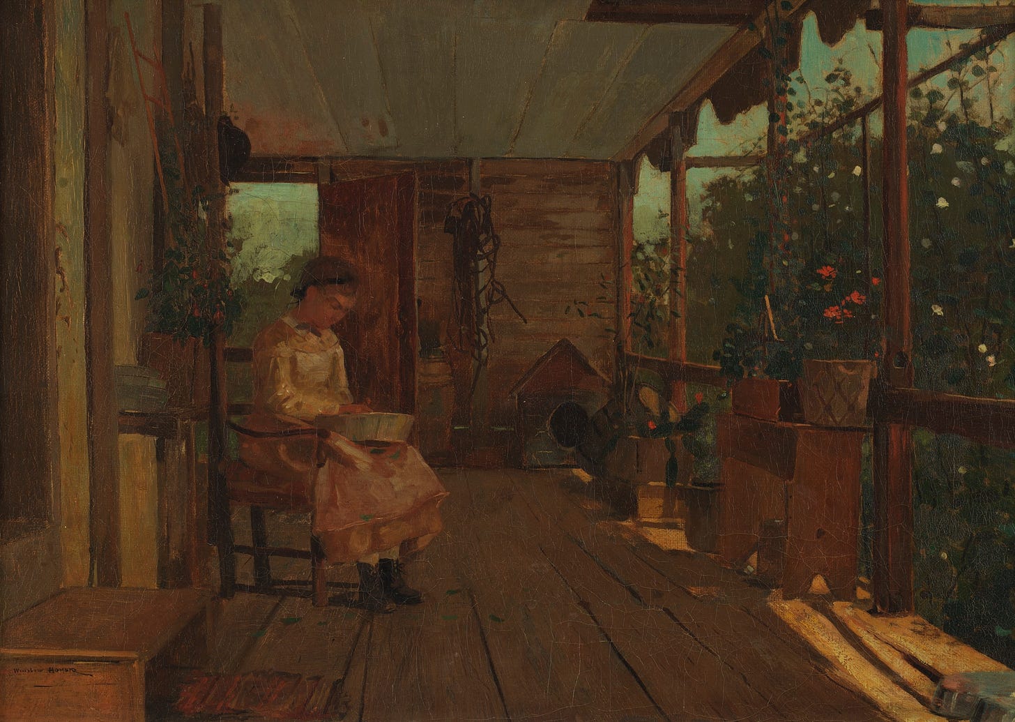 Girl Shelling Peas (1873)