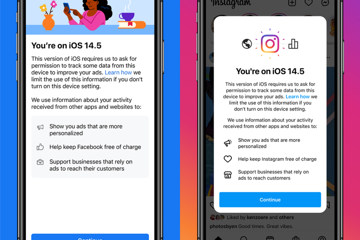 Facebook and Instagram notices in iOS apps tell users tracking helps keep  them &#39;free of charge&#39; - The Verge