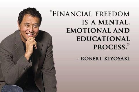 Financial freedom is a mental, emotional and educational process. – Robert  Kiyosaki - Mindset2Millions