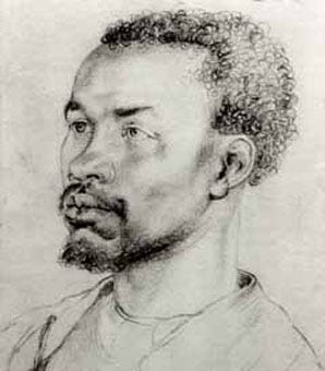 Head and shoulders portrait of African man