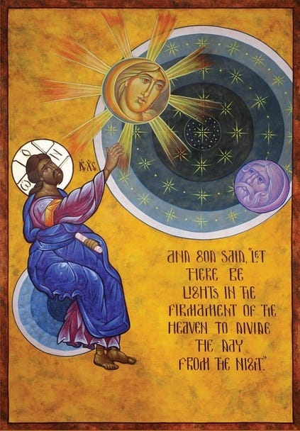 Creation of Heavenly Bodies, large icon
