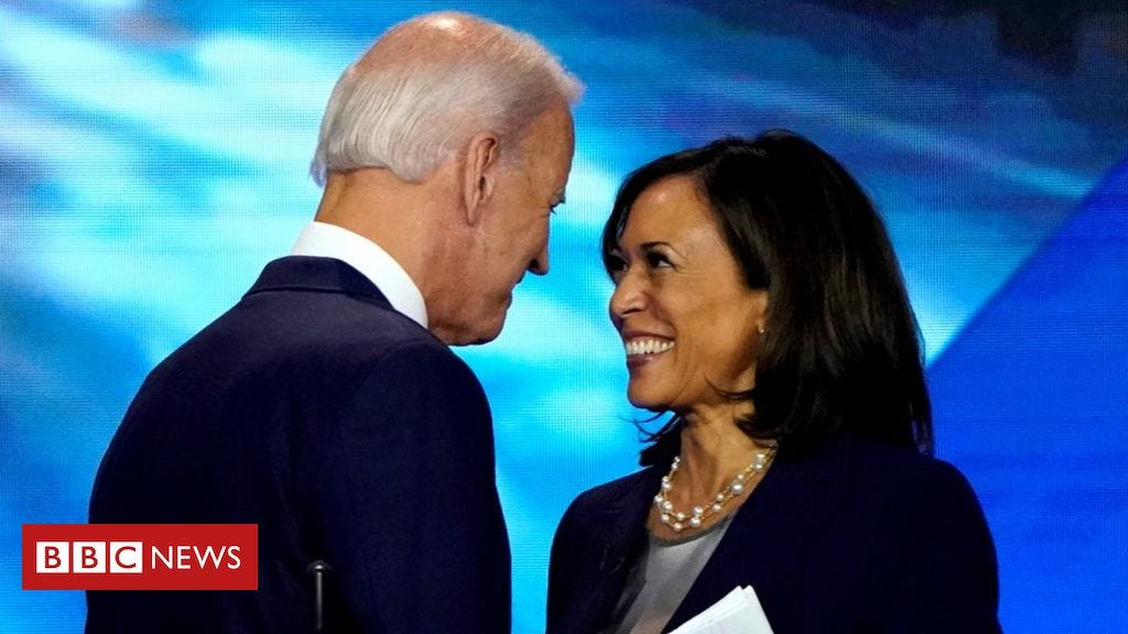 Kamala Harris endorses Joe Biden as Democratic presidential ...