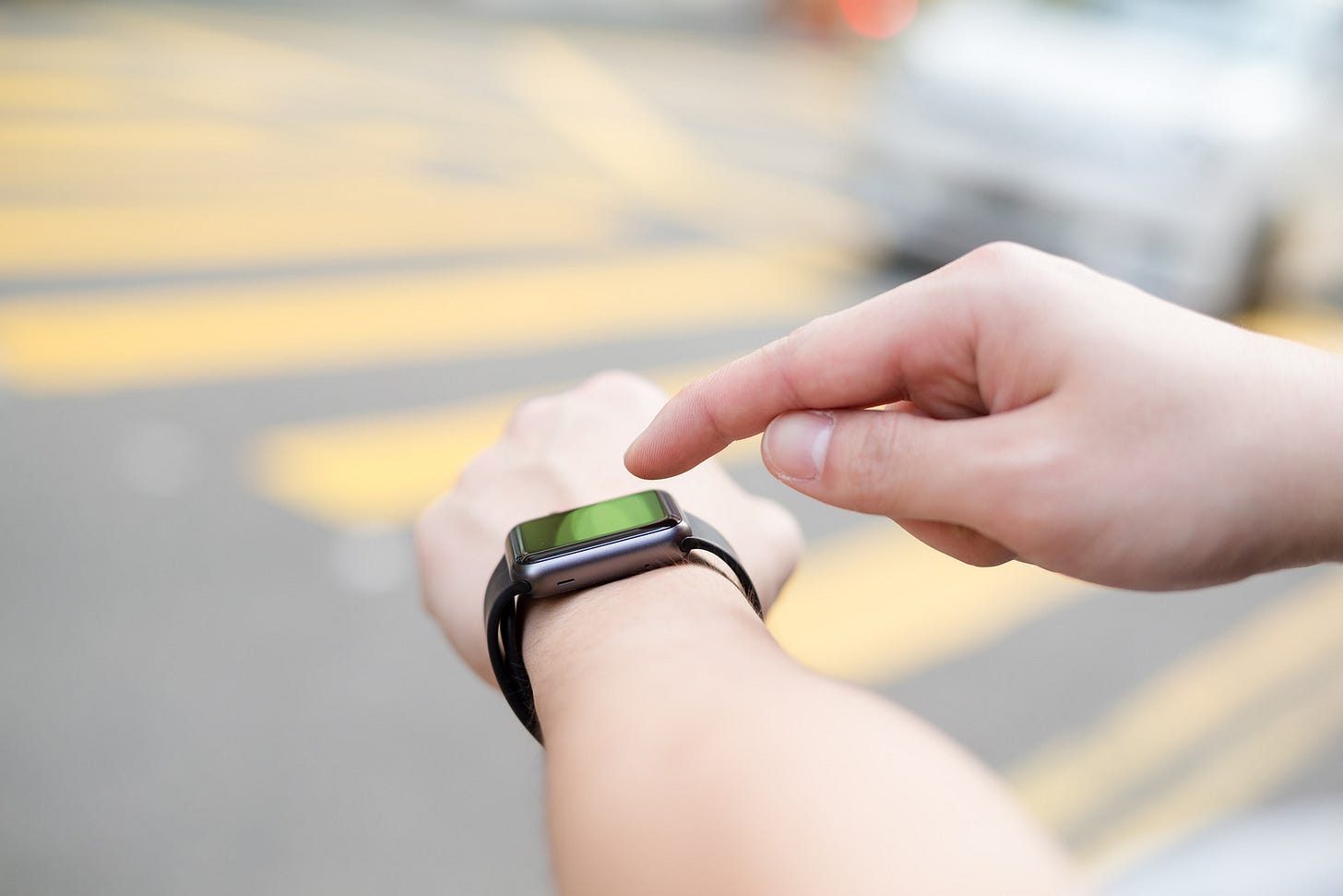 Man with Wearable Smart Watch