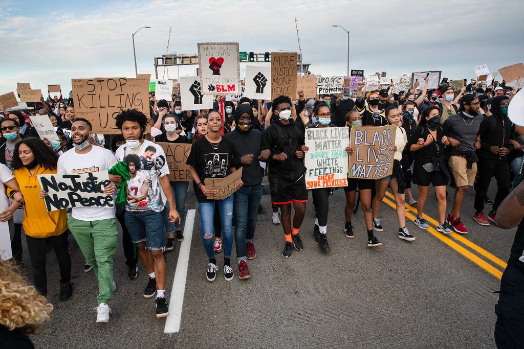 Black Lives Matter march in Portland, OR. June 4, 2020