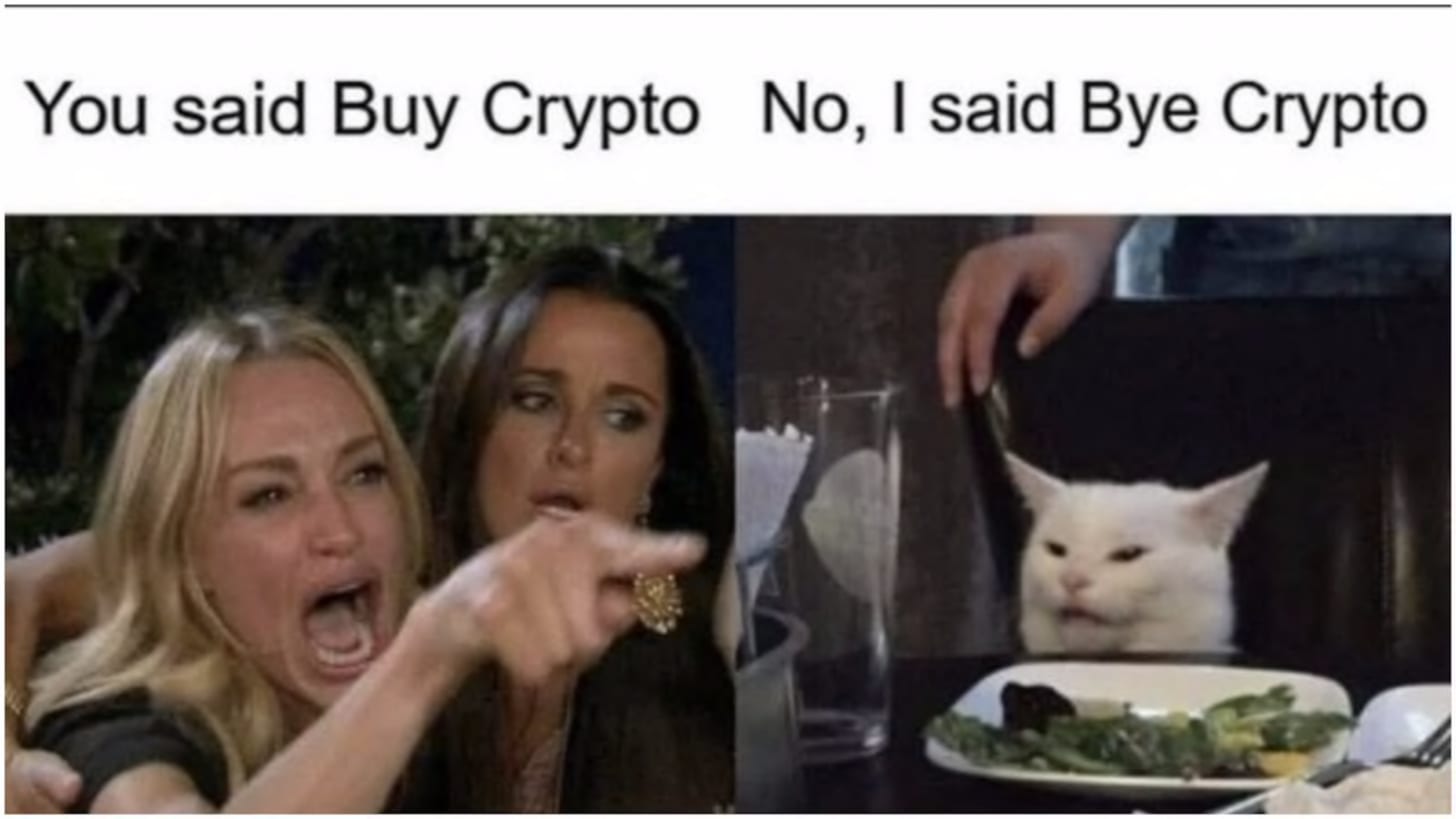 Crypto crash: Memes on the rise as bitcoin tumbles