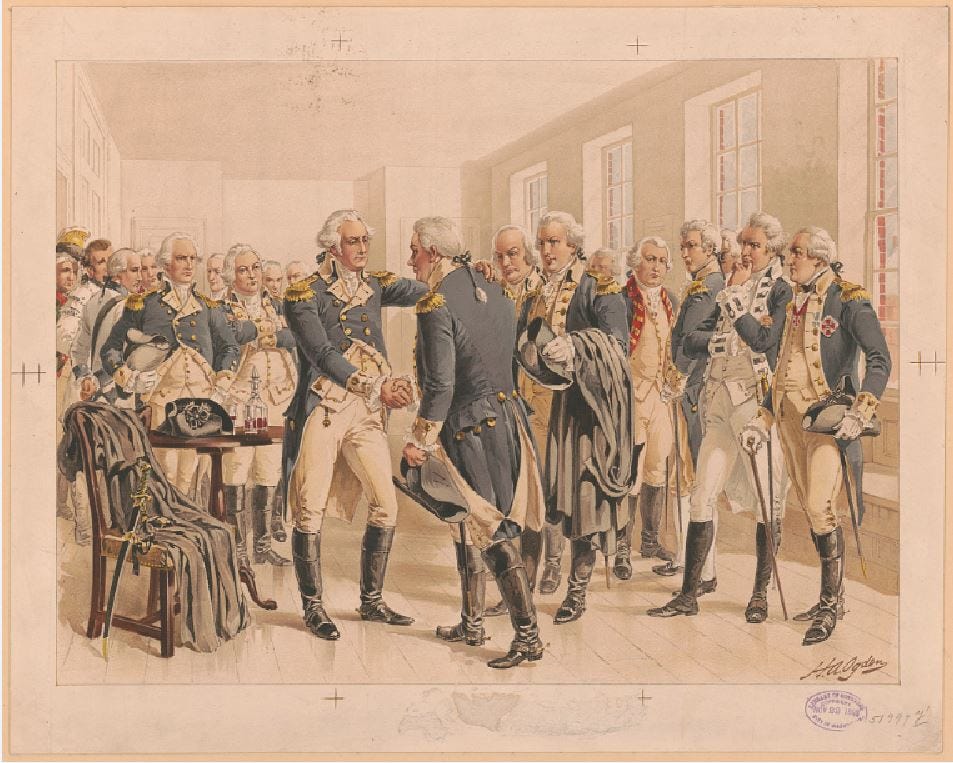 "Washington's farewell to officers," by H.A. Ogden