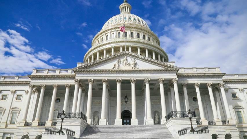 The exterior of the U.S. Capitol building