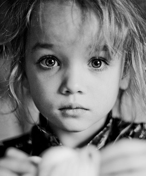 black and white, child, expressive, eyes, face, portrait ...