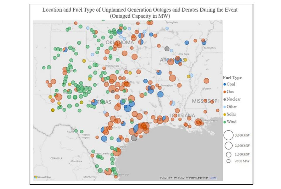 FERC Texas Energy Outage Map