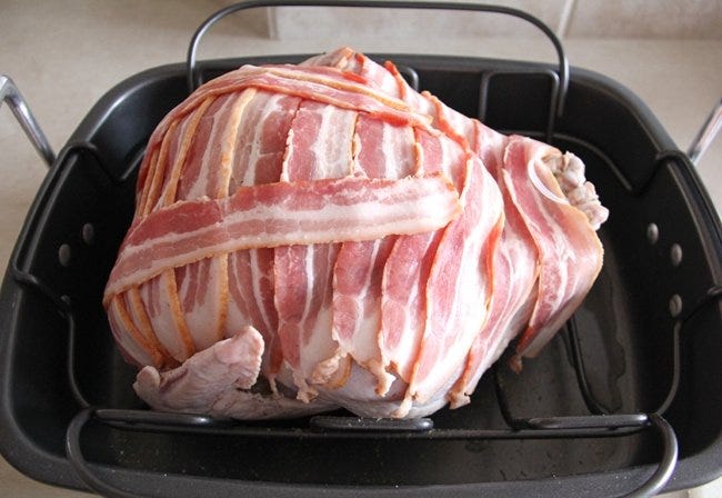 Bacon Wrapped Roast Turkey - A Pretty Life In The Suburbs