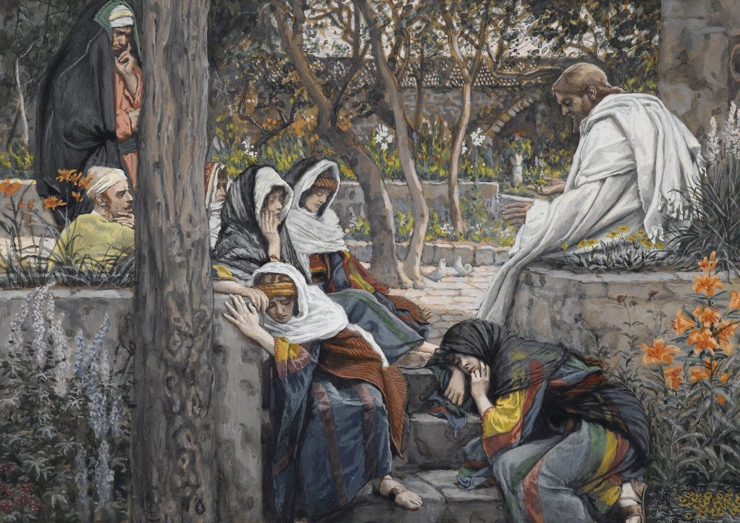 Jesus, Mary Magdalene, and Martha at Bethany (1886-1894) by James Tissot