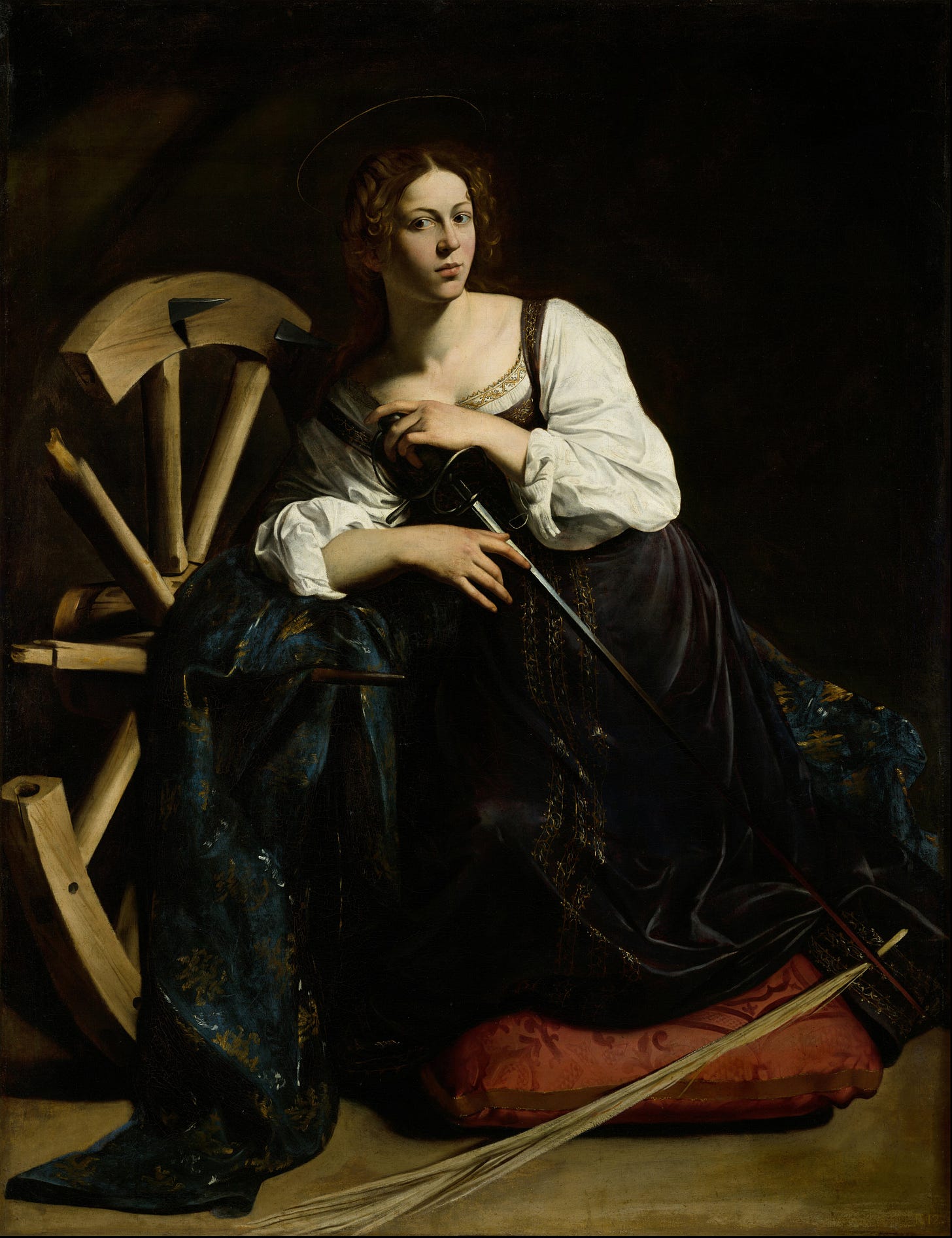 Saint Catherine of Alexandria (ca 1597) by Caravaggio