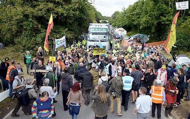 Fracking protests: First Balcombe resident arrested - Telegraph