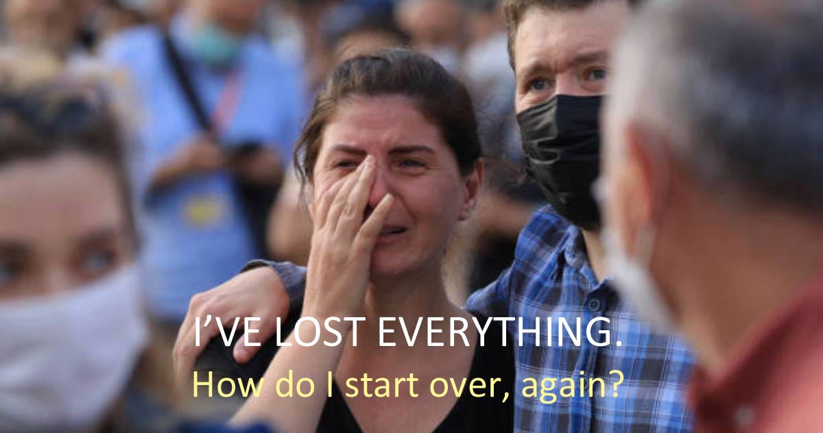 Disaster recovery; when you have lost everything - how do you start over again?