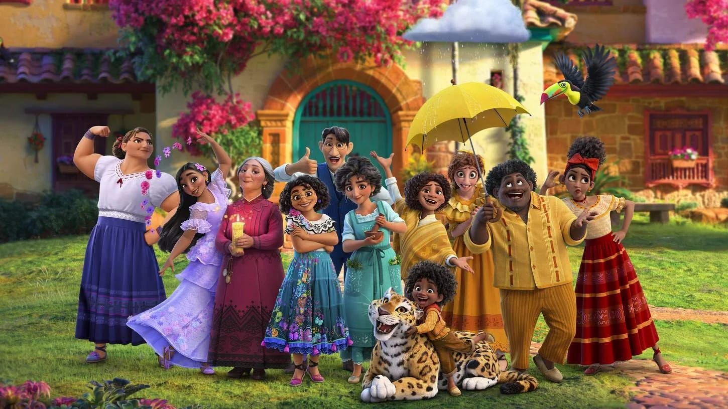 An image of all the characters from the Disney movie Encanto