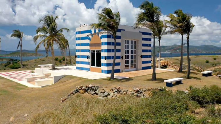 A small building on the opposite end of the Caribbean island estate of Jeffrey Epstein on Little St. James.