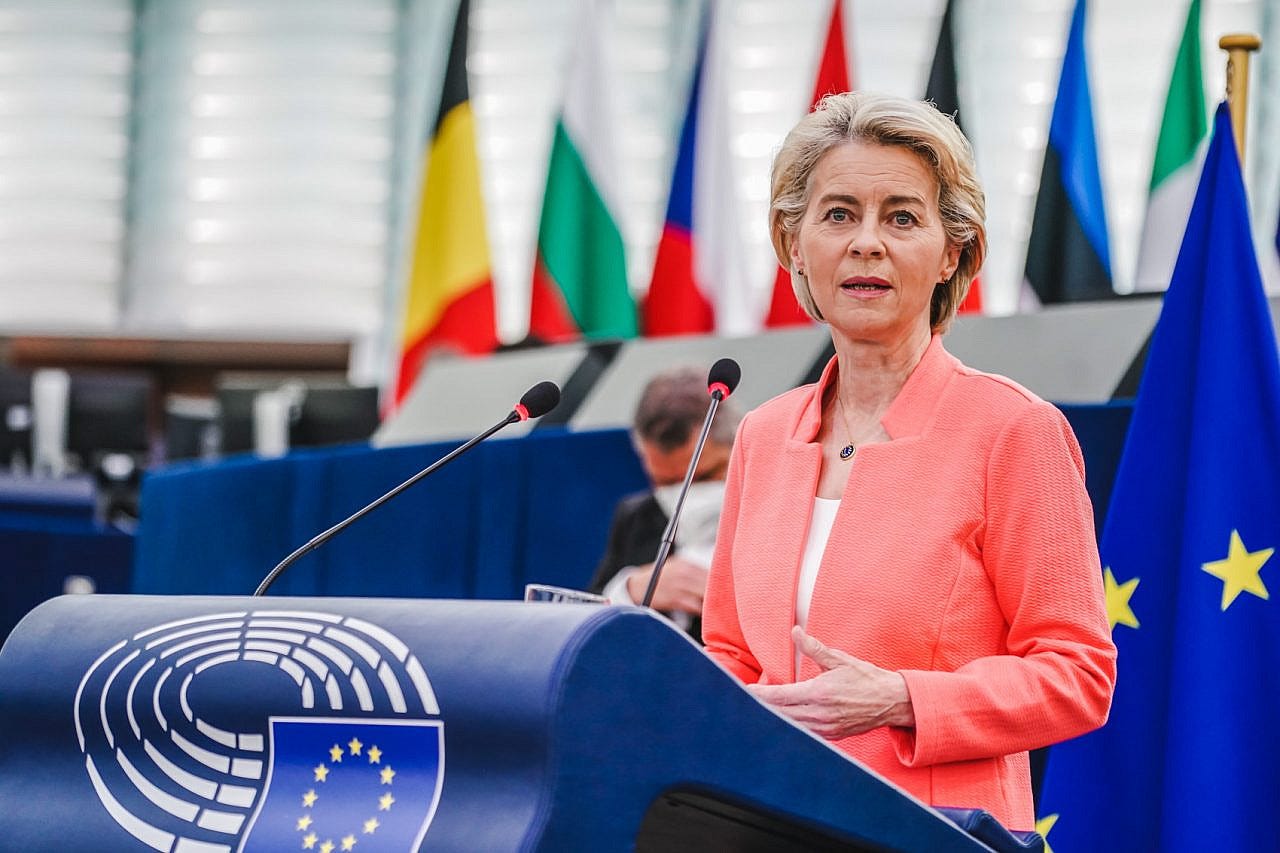 President of the European Commission Ursula von der Leyen delivers her second State of the Union address, Strasbourg, September 15, 2021. (CC-BY-4.0: © European Union 2021 – Source: EP)