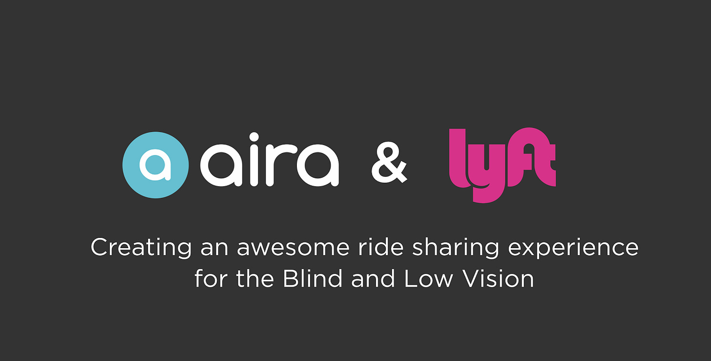 Aira Partners With Lyft to Make Traveling More Accessible for the Blind and  Low Vision | by Brittany Carambio | Aira | Medium