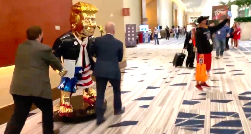 Golden Calf' Trends After Massive Statue Of Trump Is Wheeled Into CPAC:  WATCH - Towleroad Gay News