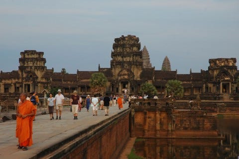 You’ll be lucky to see Angkor with this few people. Photo from 2007. Photo: Stuart McDonald
