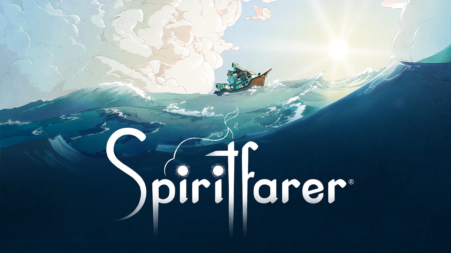 Promotional art for the videogame Spiritfarer by Thunderlotus Games
